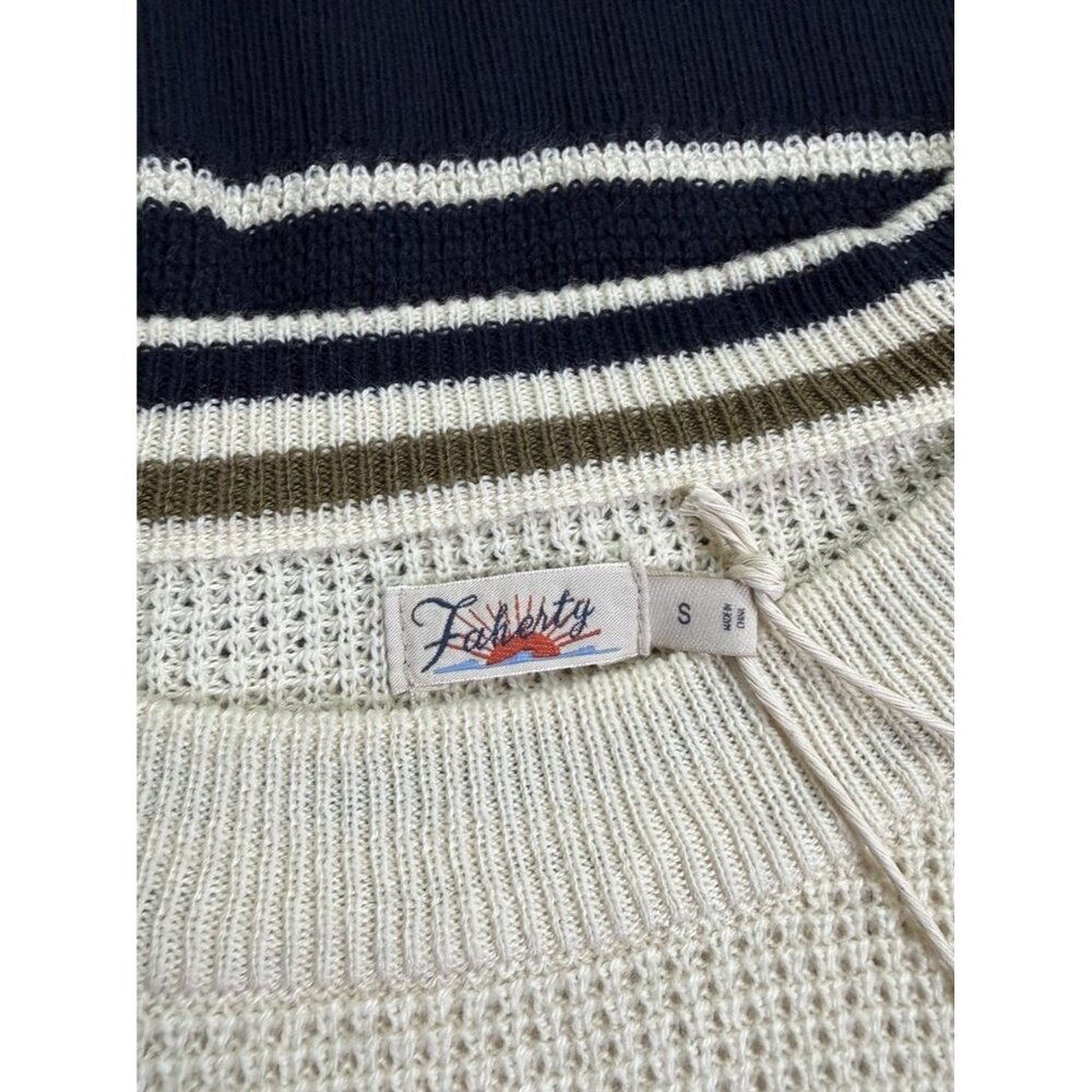 Faherty Throwback SMALL S Crew Knit Pullover Oakl… - image 8